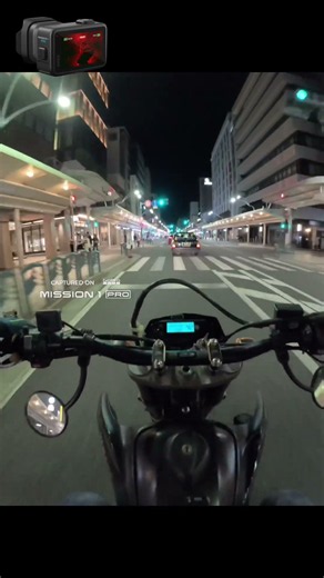 WR250X + GoProMission1 Pro Low Light Mode 低光量で撮る夜の京都四条通り 烏丸から河原町 #gopro #wr250x #gopromission1pro