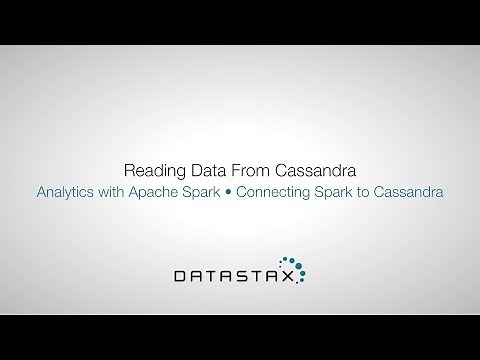 DS320.10 Connecting Spark: Reading Data From Cassandra | DataStax Enterprise Analytics