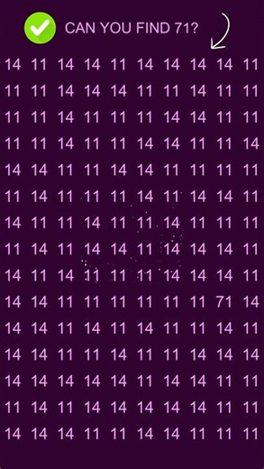 Can You Find 71 in 13s 🧠 Super Mind Fit Challenge