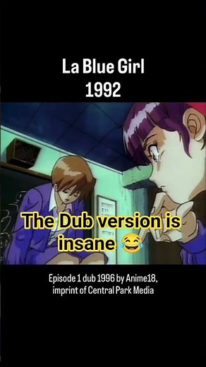 La Blue Girl English Dub 🤣 #anime #shorts #retroanime