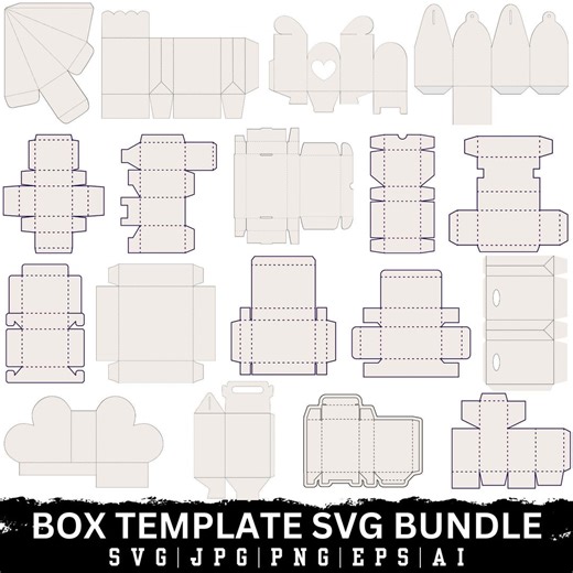 Box Template SVG Bundle: DIY Paper Craft Gift Boxes (digital Download) - Etsy
