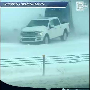 Video shows tractor-trailer crash on I-43 in Sheboygan County