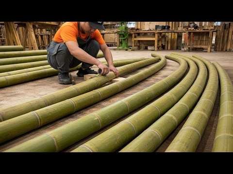 All Carpenter Rejected Work This Curved Bamboo... Until This Craftsman Made A Masterpiece!