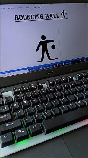 Bouncing Ball | In Ms Word | DSH. #shortcutkeys #usa.