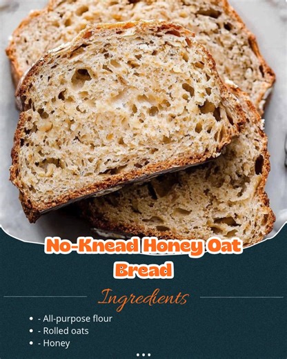 No-Knead Honey Oat Bread | Easy Overnight Dutch Oven Loaf | Jada Recipes