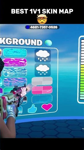 BEST 1V1 MAP! #fortnite #1v1 #skin