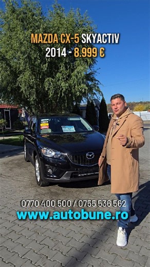 344 reactions · 62 comments | Mazda CX-5 Skyactiv japoneza cu spirit sportiv si fiabilitate legendara. 2.2 diesel, automat, navigatie mare si incalzire in scaune, totul la 8.999 €.  autobune.ro | AutoBune.ro | Facebook