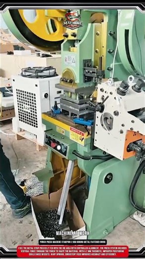 Punch Press machine Stamping 2 mm During Metal Fastener Work