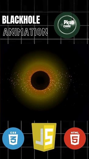 Realistic Black Hole Particle Animation with HTML CSS JS