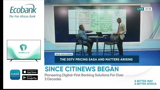 “The updates are unprecedented in DStv’s own marketing module.” – Sam George replies to critics who say the pricing updates are nothing new. Watch here: https://www.youtube.com/watch?v=P3qnGfoJ580 #PointofView with Bernard Avle | Citi TV