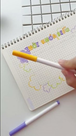 Vẽ Thời Khoá Biểu Bằng Fiber Pen Colokit Thiên Long // Happy Hidari