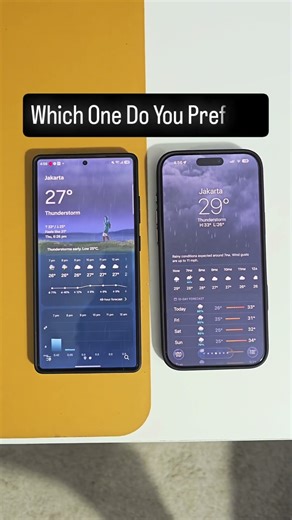Weather animation on One UI 8.5 Vs iOS 26 #oneui8 #ios26
