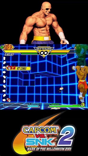 Sagat A Groove Stun Combo Capcom vs SNK 2 #capcomvssnk2