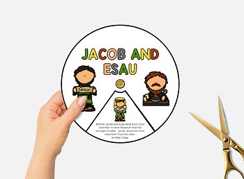 Jacob and Esau Bible Story Spinning Wheel Craft - Sunday School & Homeschool