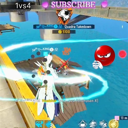 1vs4 clutch😈 #garenafreefire #viralshort #shorts