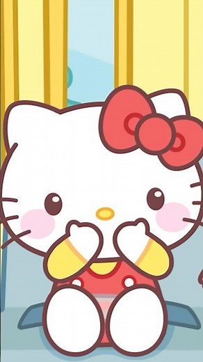 All Aboard The #hellokitty BUS! 🚌 CoComelon Collaboration & #kids Nursery Rhymes #shorts