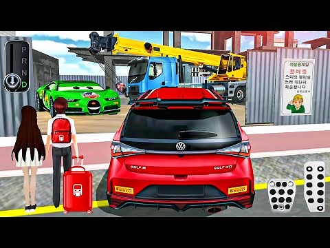 Realistic Volkswagen Golf GTI & Golden Train - 3D Driving Class 2026 - Android Gameplay #7
