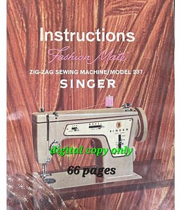 Singer 237 Sewing Machine Manual | Vintage Zigzag Model (PDF)