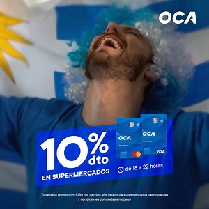 ¿Te tocó armar la picada para el partido? ¡Jugá con OCA! Tenés descuento exclusivo. Conocé los supermercados participantes en oca.uy​ OCA, de los uruguayos. | OCA