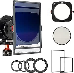Kase Armour Magnetic 100mm Metal Square Filter Holder Kit with 95mm Magnetic CPL Filter & 67/72/77/82mm Adapters & 2 Magnetic Frames for Lee Haida Hitech 100x100mm 100x150mm Filter
