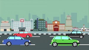 Colorful Cartoon City Traffic Loop City Stock Footage Video (100% Royalty-free) 16625677 | Shutterstock