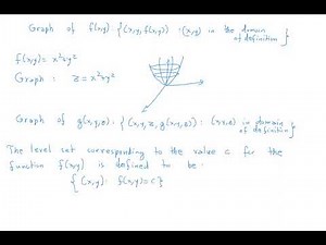 Calculus III - Lecture 7: Introducing Functions Of Several Variables