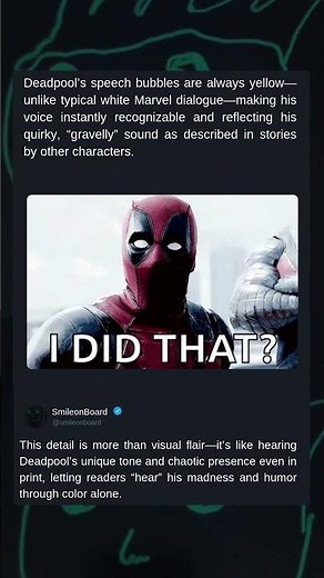 Why Are Deadpool’s Words So… Yellow?