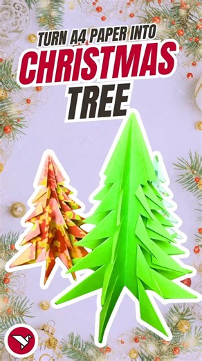How to Fold an Easy Origami Christmas Tree 🎄 (No Glue!)