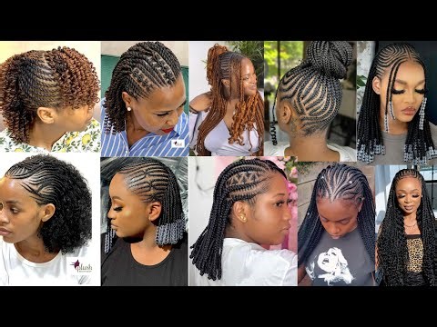 Unique & Stylish Two Steps Ghana Braids Hairstyles for Black Women 2025 | Updo Braids Hairstyles