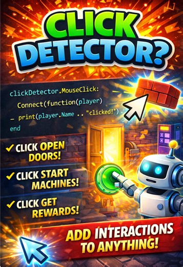 Interactive Roblox Studio Tutorial - Click Detectors