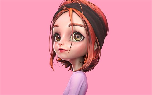 【Maya人物建模】从拉box开始教你，超详细的Q版卡通人物“酷女孩”建模教程