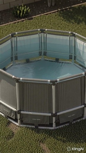 10ft Round Above-Ground Frame Pool | Stylish Wicker Backyard Pool