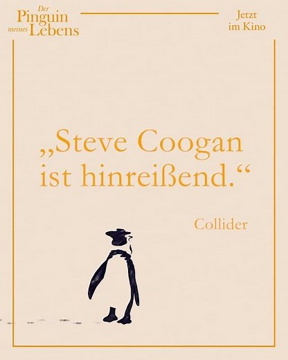 Zwei schräge Vögel, aber nur einer feiert heute #Weltpinguintag 🥳DER PINGUIN MEINES LEBENS - im Kino