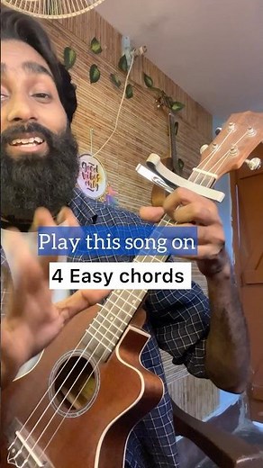 Learn this beautiful song with 4 easy ukulele chords - Easy Strumming #shorts