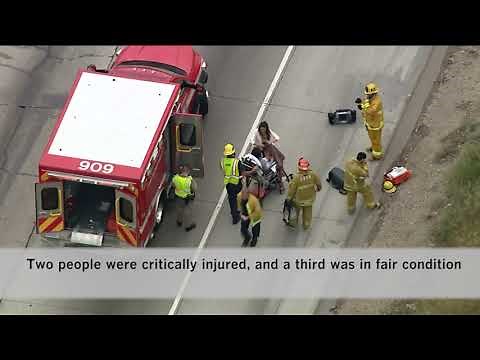 Some lanes reopened after fiery big rig crash on 405 Freeway near Mulholland Drive