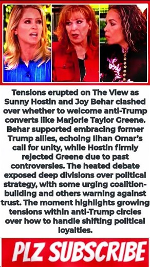 “Reject Her!” Sunny Hostin Clashes With Joy Behar Over Accepting MTG’s Anti-Trump Shift