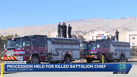 Procession held for battalion chief killed off-duty in El Dorado County crash