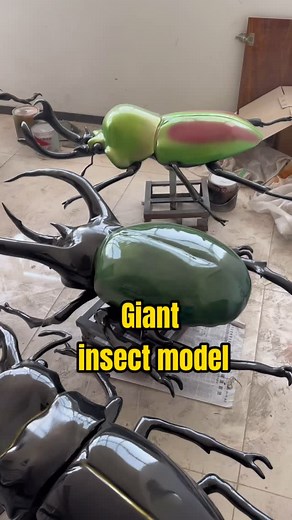 拙木雕塑(zmsculpture) on Instagram: "We made a batch of insect models for the Indonesian insect tube, and enlarged them dozens of times. Look at the effect after we made it. It is full of details."