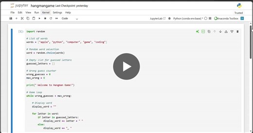 #python #pythonprogramming #codealpha #internship #hangmangame #programming #codingproject | Maira Saeed