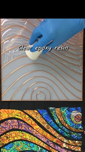 705K views · 14K reactions | Wall art resin and angelina film. #mixedmedia #angelinafilm #resinart #abstractart | Pour Away Fluid Arts | Facebook