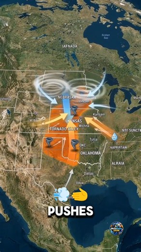 The Deadly Geography of America’s Tornado Alley ⚡🏠 #TornadoAlley #ViralShorts