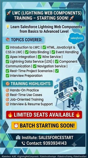 💻 Salesforce LWC Training 2026 | Learn Lightning Web Components (Basics to Advanced)