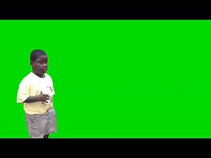 kid staring awkwardly green screen meme