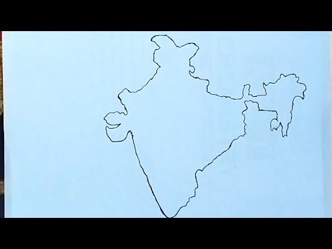 How to Draw Indian map Step By Step || Indian map Drawing With Colour Pencils || Republic Day