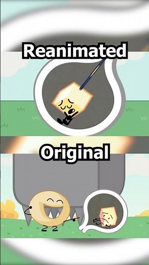 BFB 7 Reanimated Comparison! 🍩 #bfdi #objectshow #animation #shorts