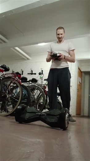 Hoverboard hack crossfire radio control first test