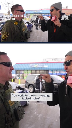 Several people confronted Border Patrol personnel at a gas station in Minneapolis, Minnesota, after agents stopped a man pumping gas and demanded proof of citizenship. | NBC News