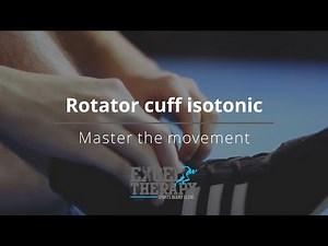 Rotator cuff isotonic exercise to strengthen bicep and rotator cuff muscles