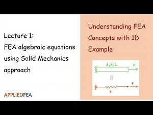 Understanding FEA concepts with 1D example: Lecture 1 FEA algebraic equations with Solid Mechanics