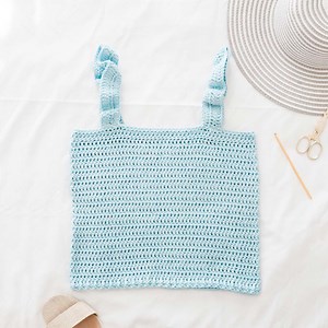 Easy Crochet Ruffle Strap Tank Top - video   free pattern | For The Frills